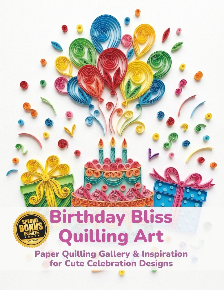 Birthday Bliss Quilling Art: Paper Quilling Gallery & Inspiration for Cute Celebration Designs cover