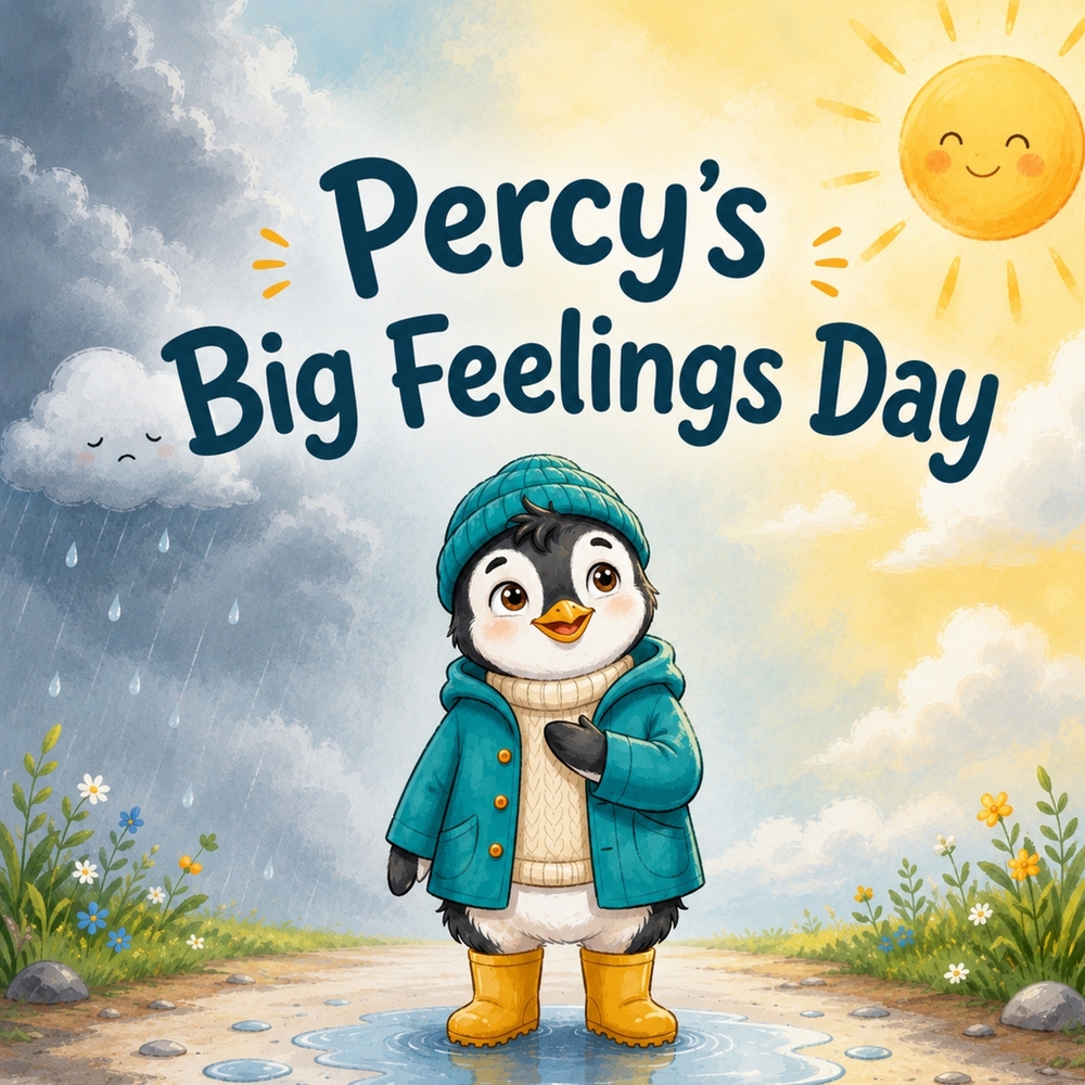 Percy's Big Feelings Day: A Calming Story About Understanding Big Feelings on the First Day of School, for Kids Ages 4-7 cover