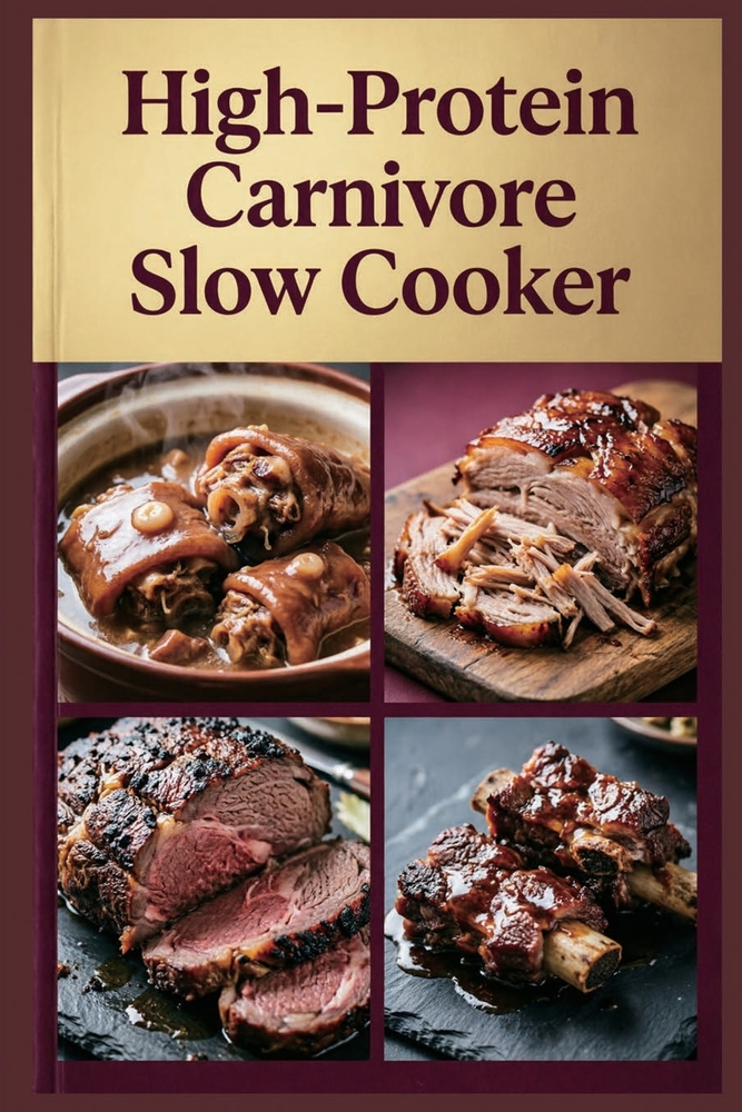 High-Protein Carnivore Slow Cooker: Set-It-and-Forget-It Meat Recipes for Maximum Protein Intake with an All-Meat Approach cover