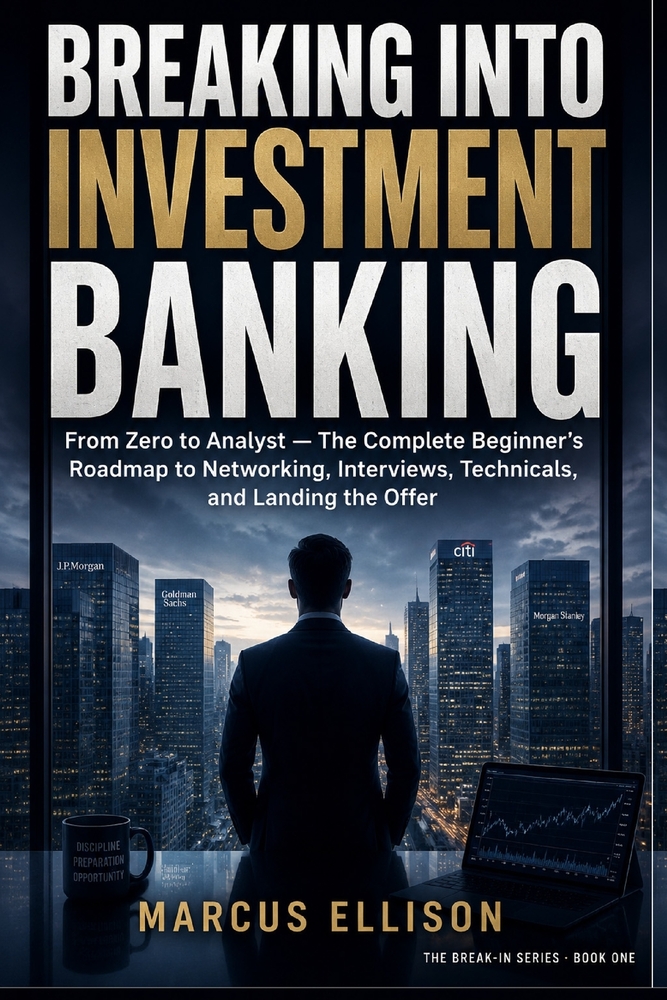 Breaking Into Investment Banking: From Zero to Analyst - The Complete Beginner's Roadmap to Networking, Interviews, Technicals, and Landing the Offer cover