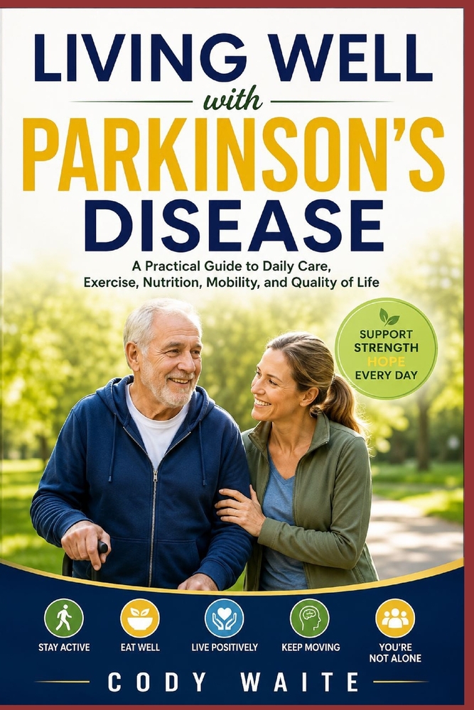 Living Well with Parkinson's Disease: A Practical Guide to Daily Care, Exercise, Nutrition, Mobility, and Quality of Life cover