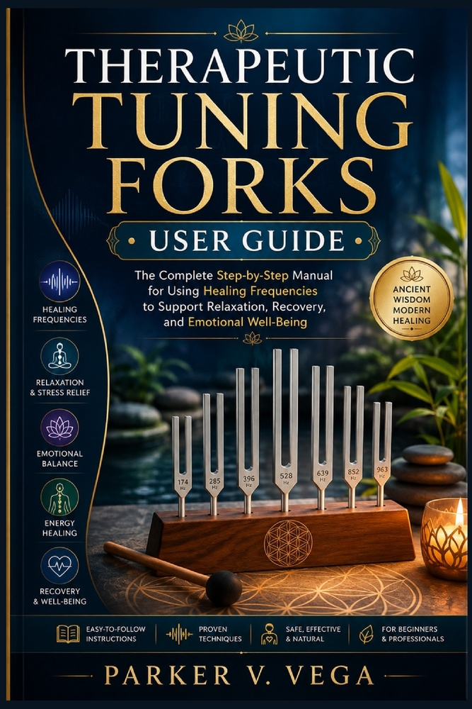 Therapeutic Tuning Forks User Guide: The Complete Step-by-Step Manual for Using Healing Frequencies to Support Relaxation, Recovery, and Emotional Wel cover