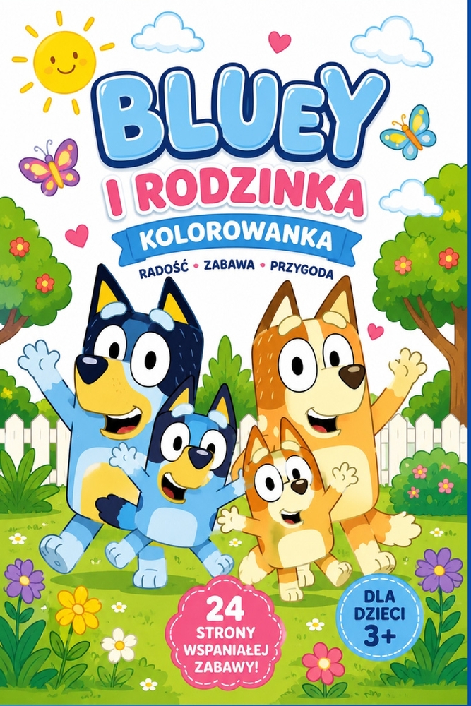 Bluey i Rodzinka Kolorowanka cover