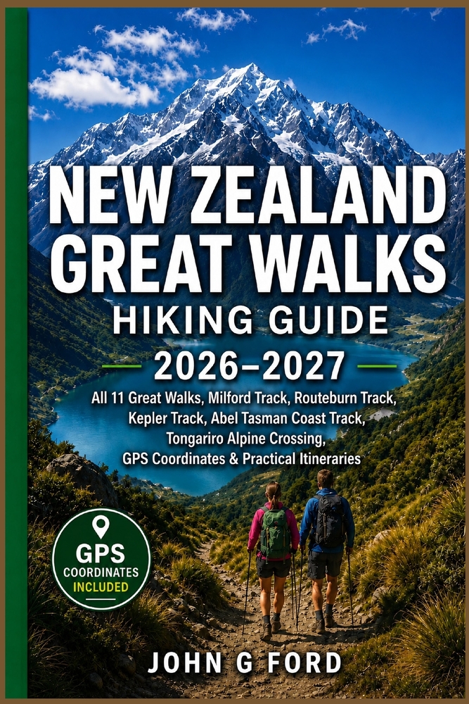 New Zealand Great Walks Hiking Guide 2026-2027: All 11 Great Walks, Milford Track, Routeburn Track, Kepler Track, Abel Tasman Coast Track, Tongariro A cover