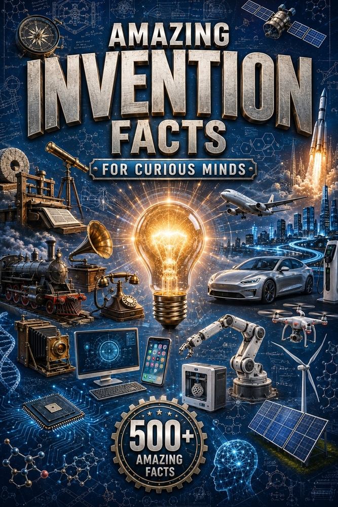 Amazing Invention Facts for Curious Minds: 575 Incredible Facts About Famous Inventors, World-Changing Discoveries, Ancient Innovations, Technology, E cover