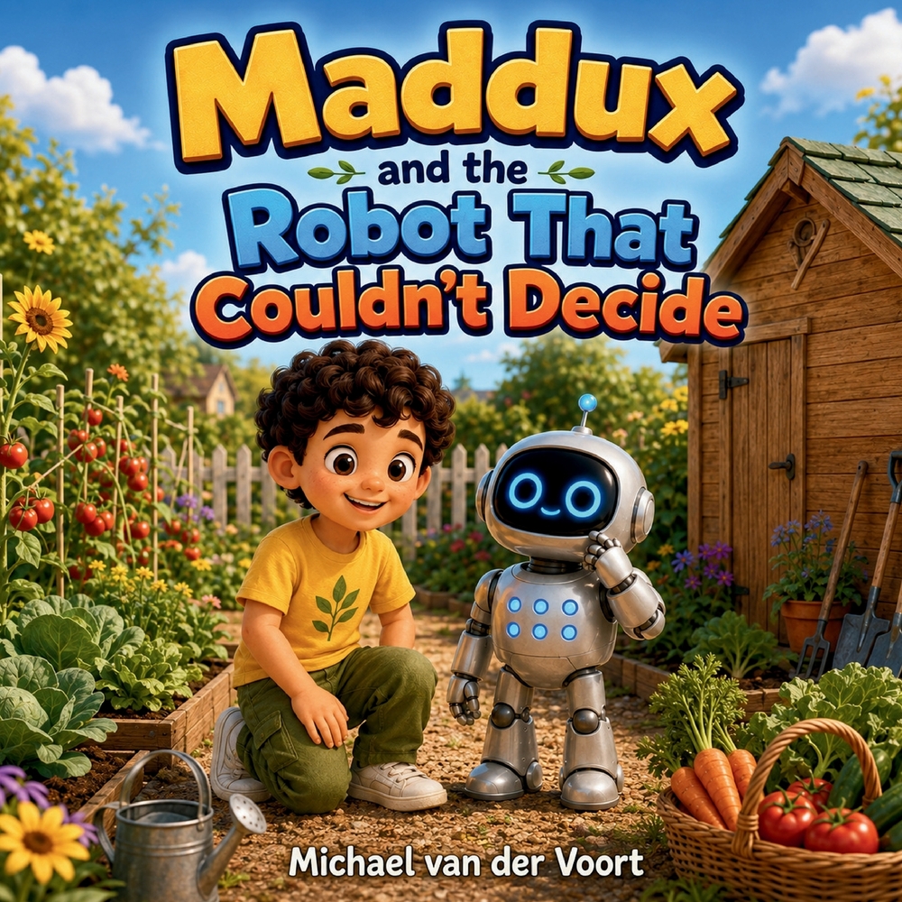 Maddux and the Robot That Couldn't Decide: Robot Books for Kids - Artificial Intelligence Children's Book - Technology and Problem-Solving Story - Chi cover