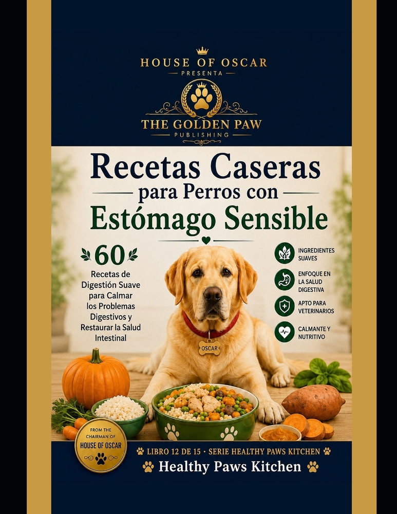 Recetas Caseras para Perros con Estómago Sensible: 60 Recetas de Digestión Suave para Calmar los Problemas Digestivos y Restaurar la Salud Intestinal cover