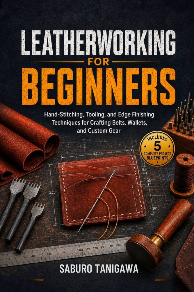 Leatherworking for Beginners: Hand-Stitching, Tooling, and Edge Finishing Techniques for Crafting Belts, Wallets, and Custom Gear cover