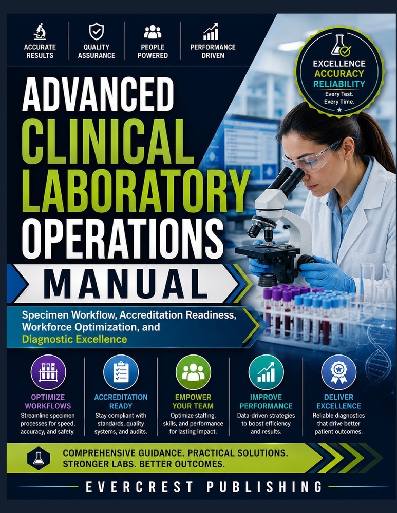 Advanced Clinical Laboratory Operations Manual: Specimen Workflow, Accreditation Readiness, Workforce Optimization, and Diagnostic Excellence cover