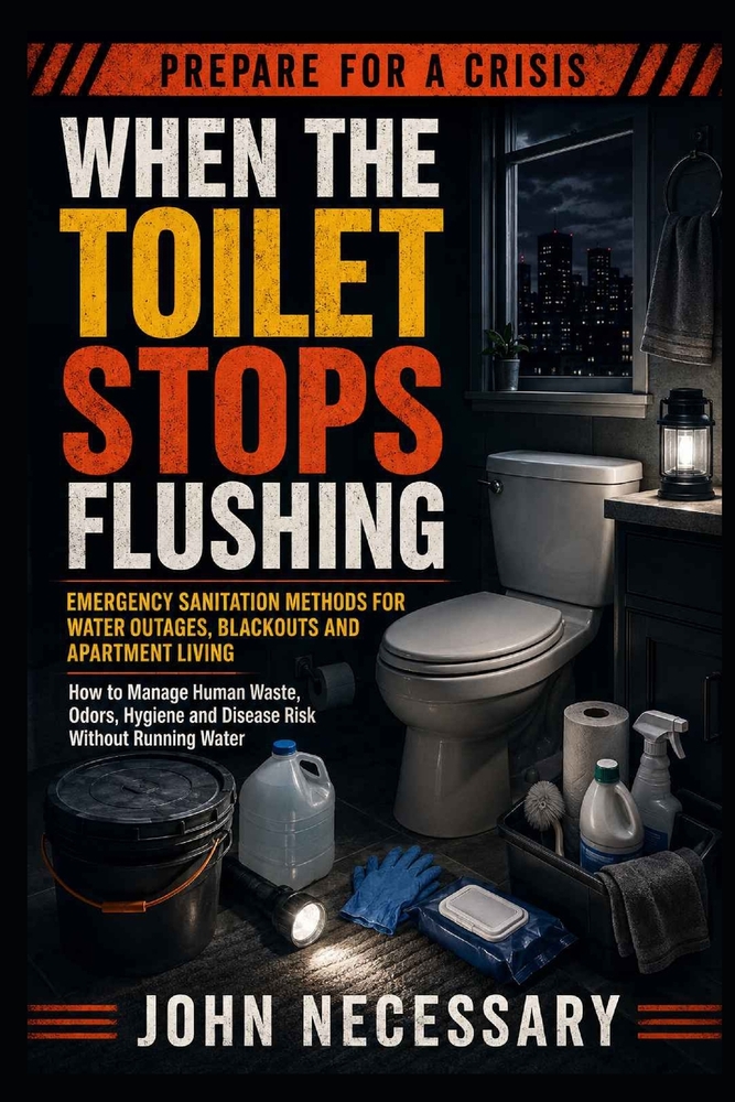 When the Toilet Stops Flushing: Emergency Sanitation Methods for Water Outages, Blackouts and Apartment Living. How to Manage Human Waste, Odors, Hygi cover