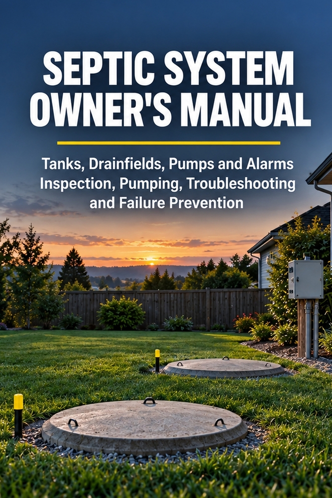 Septic System Owner's Manual: Tanks, Drainfields, Pumps and Alarms: Inspection, Pumping Schedules, Troubleshooting and Failure Prevention cover