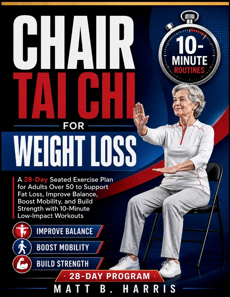 Chair Tai Chi for Weight Loss: A 28-Day Seated Exercise Plan for Adults Over 50 to Support Fat Loss, Improve Balance, Boost Mobility, and Build Streng cover