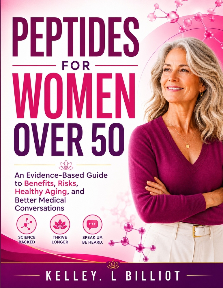 Peptides for Women Over 50: An Evidence-Based Guide to Benefits, Risks, Healthy Aging, and Better Medical Conversations cover
