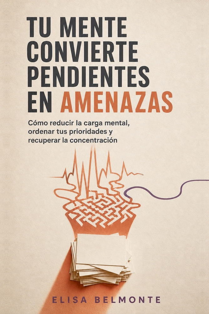 Tu mente convierte pendientes en amenazas: Cómo reducir la carga mental, ordenar tus prioridades y recuperar la concentración cover