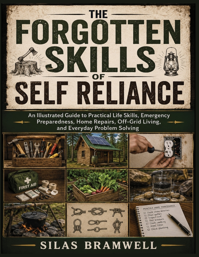 The Forgotten Skills of Self Reliance: An Illustrated Guide to Practical Life Skills, Emergency Preparedness, Home Repairs, Off-Grid Living, and Every cover
