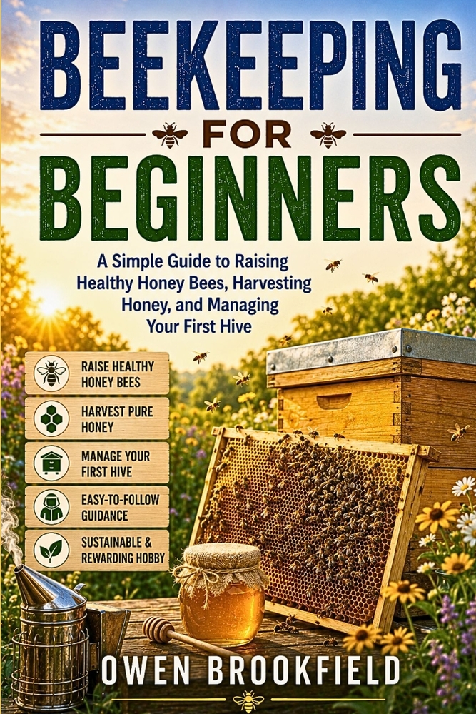 Beekeeping for Beginners: A Simple Guide to Raising Healthy Honey Bees, Harvesting Honey, and Managing Your First Hive cover