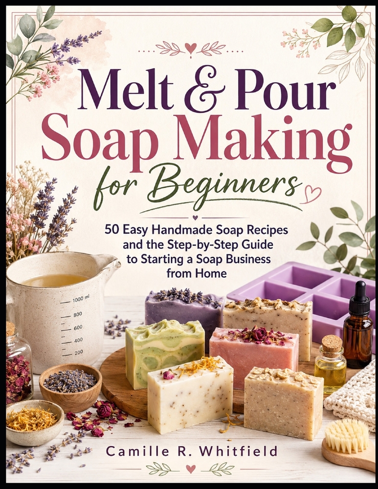 Melt & Pour Soap Making for Beginners: 50 Easy Handmade Soap Recipes and the Step-by-Step Guide to Starting a Soap Business from Home cover