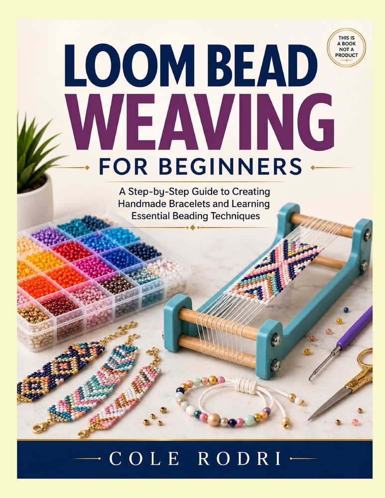 Loom Bead Weaving for Beginners: A Step-by-Step Guide to Creating Handmade Bracelets and Learning Essential Beading Techniques cover