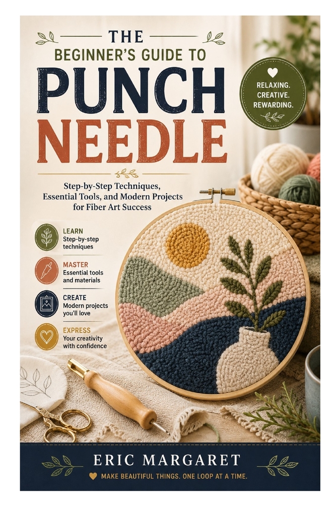 The Beginner's Guide to Punch Needle: Step-by-Step Techniques, Essential Tools, and Modern Projects for Fiber Art Success cover