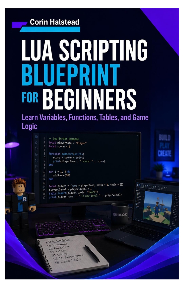 Lua Scripting Blueprint for Beginners: Learn Variables, Functions, Tables, and Game Logic cover