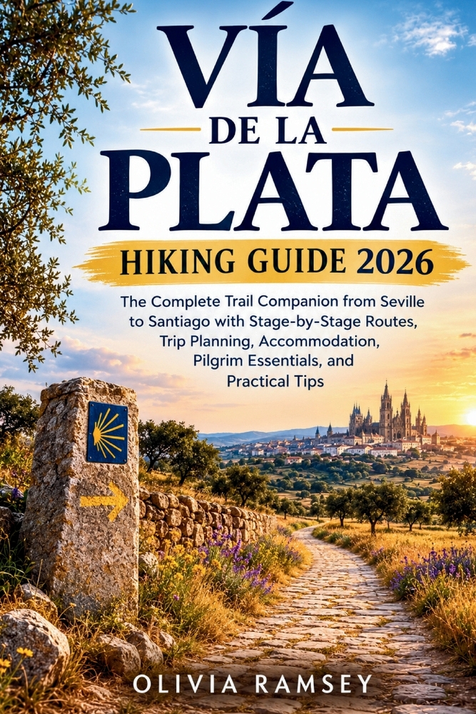 Vía de la Plata Hiking Guide 2026: The Complete Trail Companion from Seville to Santiago with Stage-by-Stage Routes, Trip Planning, Accommodation, Pil cover