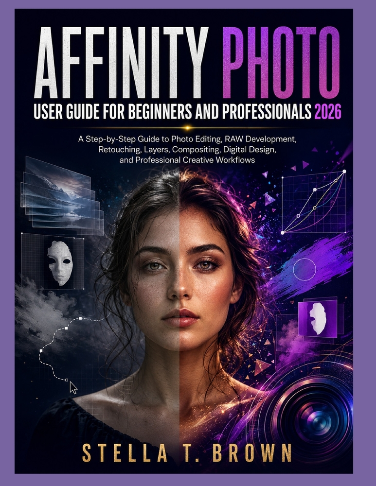 Affinity Photo User Guide 2026: A Step-By-Step Guide to Photo Editing, Raw Development, Retouching, Layers, Compositing, Digital Design, and Professio cover