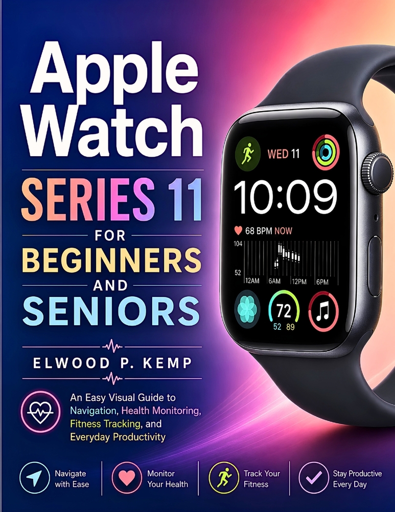 Apple Watch Series 11 for Beginners and Seniors: An Easy Visual Guide to Navigation, Health Monitoring, Fitness Tracking, and Everyday Productivity cover