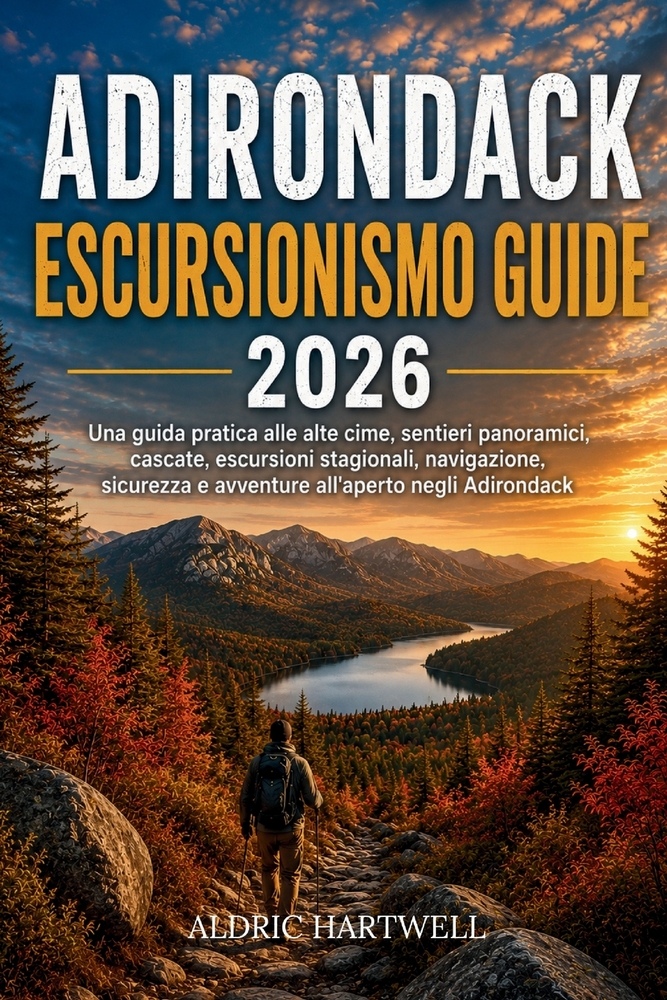 Adirondack Escursionismo Guide2026: Una guida pratica alle alte cime, sentieri panoramici, cascate, escursioni stagionali, navigazione, sicurezza e av cover