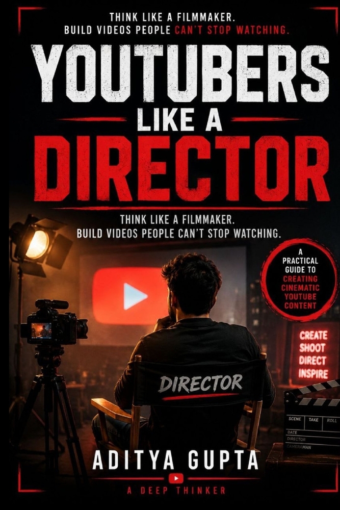 YouTubers Like a Director: Think Like a Filmmaker. Build Videos People Can't Stop Watching. cover