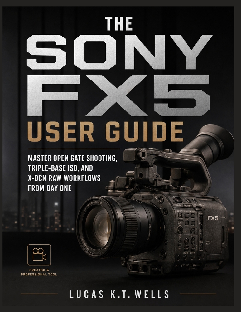 The Sony FX5 User Guide: Master Open Gate Shooting, Triple-Base ISO, and X-OCN RAW Workflows From Day One cover