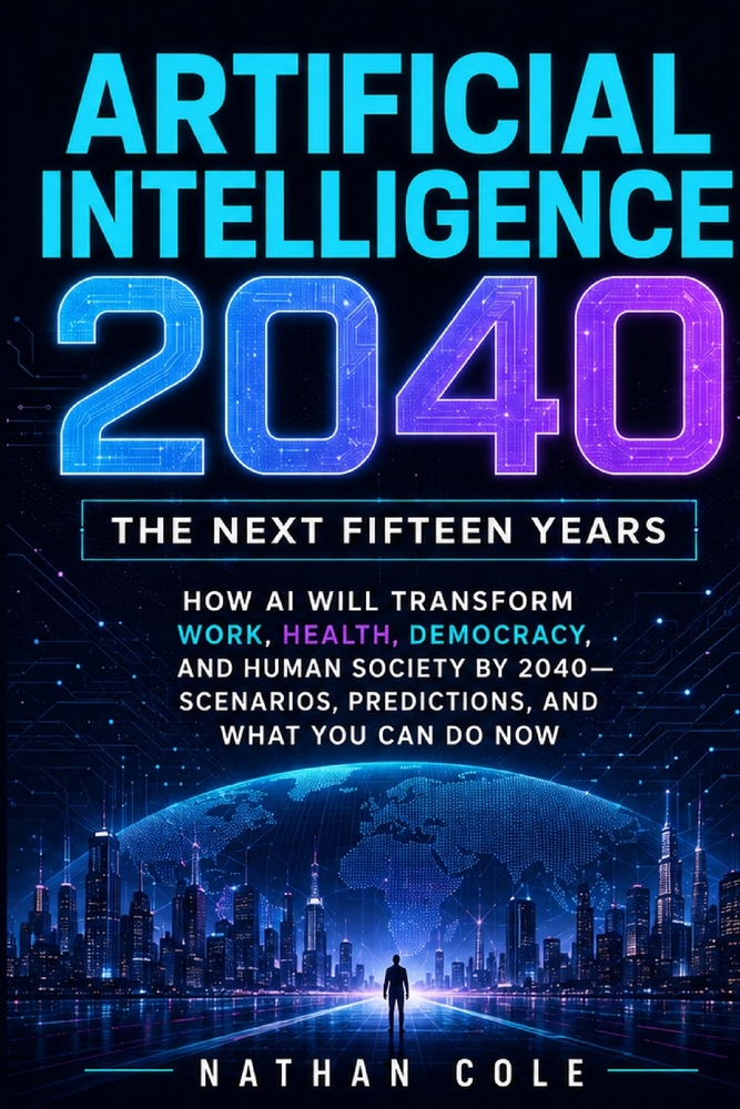 Artificial Intelligence 2040: The Next Fifteen Years: How AI Will Transform Work, Health, Democracy, and Human Society by 2040 -- Scenarios, Predictio cover