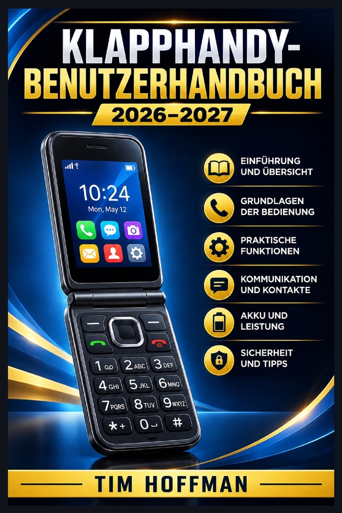 Klapphandy-Benutzerhandbuch 2026-2027: Praktische Anleitung zur Ersteinrichtung, Bedienung und Problemlösung im Alltag cover