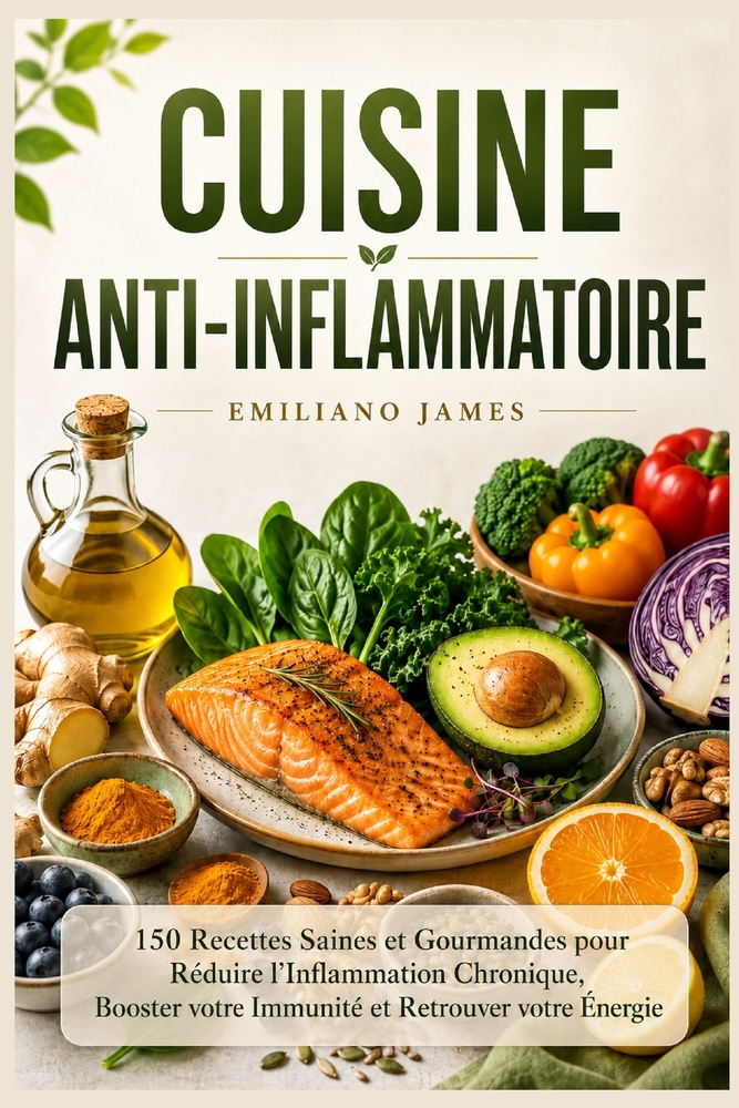 Cuisine Anti-Inflammatoire: 150 Recettes Saines et Gourmandes pour Réduire l'Inflammation Chronique, Booster votre Immunité et Retrouver votre Énergie cover