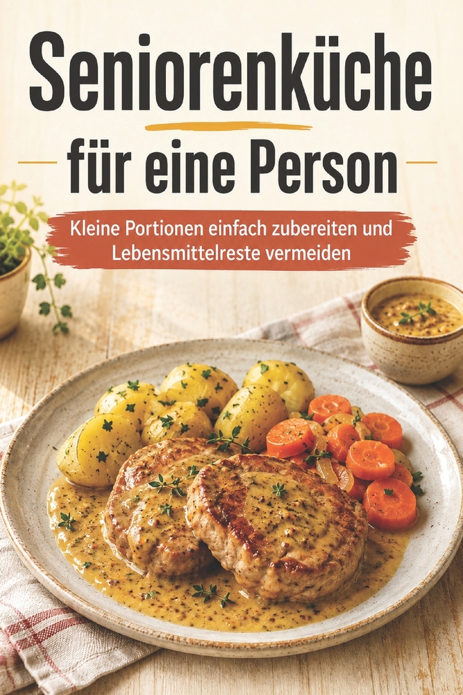 Seniorenküche für eine Person: Kleine Portionen einfach zubereiten und Lebensmittelreste vermeiden cover