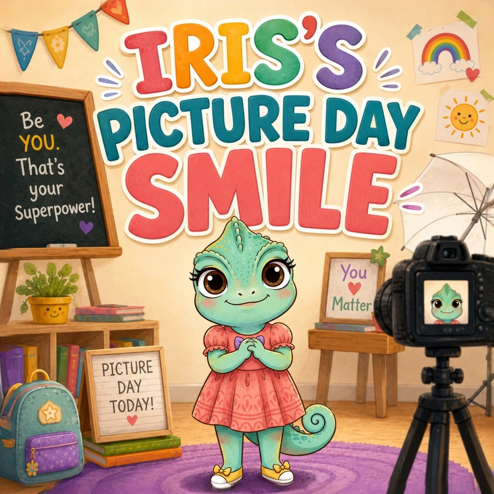 Iris's Picture Day Smile: A Joyful Story About Finding Your Real Smile on School Picture Day, for Kids Ages 4-7 cover