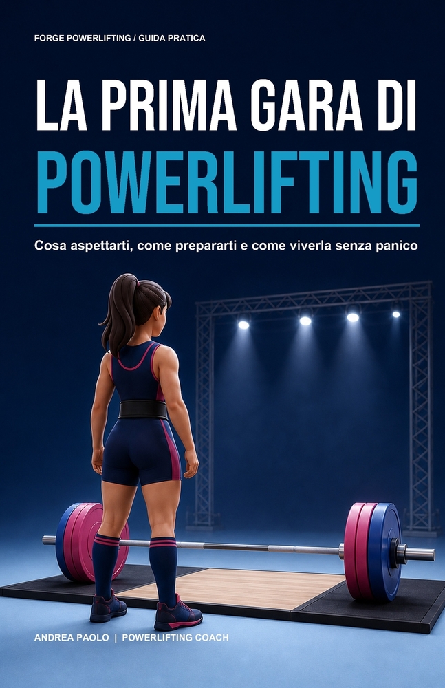 La prima gara di powerlifting: Cosa aspettarti, come prepararti e come viverla senza panico cover