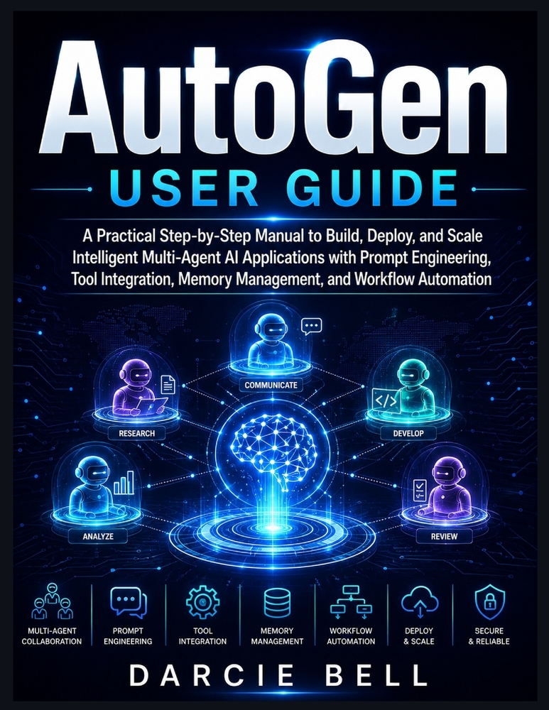 AutoGen User Guide: A Practical Step-by-Step Manual to Build, Deploy, and Scale Intelligent Multi-Agent AI Applications with Prompt Engineering, Tool cover