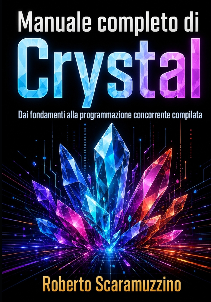 Manuale completo di Crystal: Dai fondamenti alla programmazione concorrente compilata cover