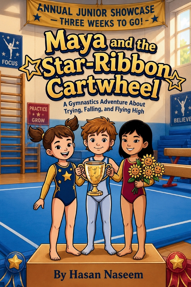 Maya and the Star-Ribbon Cartwheel: A Gymnastics Adventure About Trying, Falling, and Flying High cover