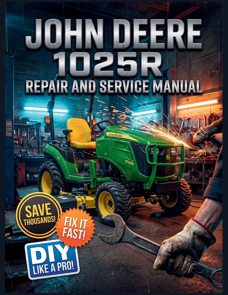 John Deere 1025r Repair and Service Manual: The Complete Illustrated Step-by-Step Guide to Dealership-Level Diagnostics, Routine Maintenance, and Adva cover