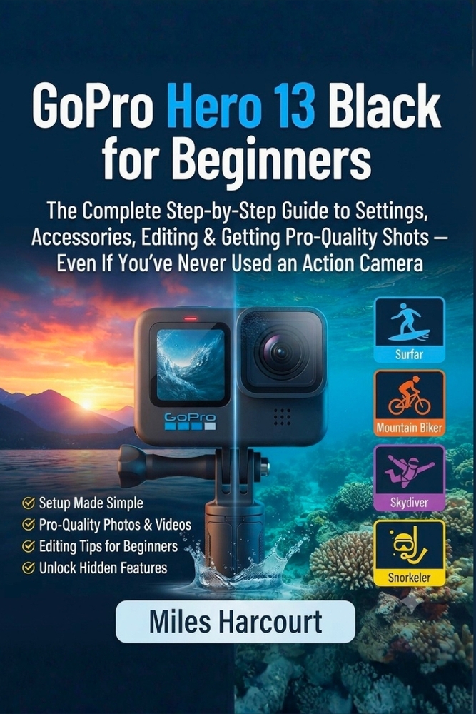 GoPro Hero 13 Black for Beginners: The Complete Step-by-Step Guide to Settings, Accessories, Editing & Getting Pro-Quality Shots - Even If You've Neve cover
