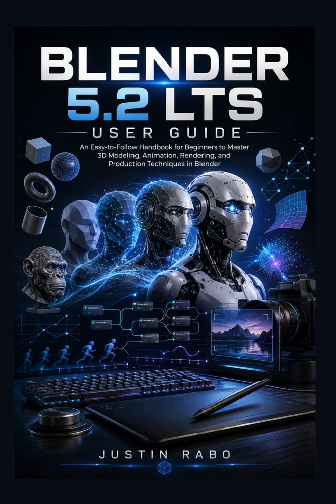 Blender 5.2 LTS User Guide: An Easy-to-Follow Handbook for Beginners to Master 3D Modeling, Animation, Rendering, and Production Techniques in Blender cover
