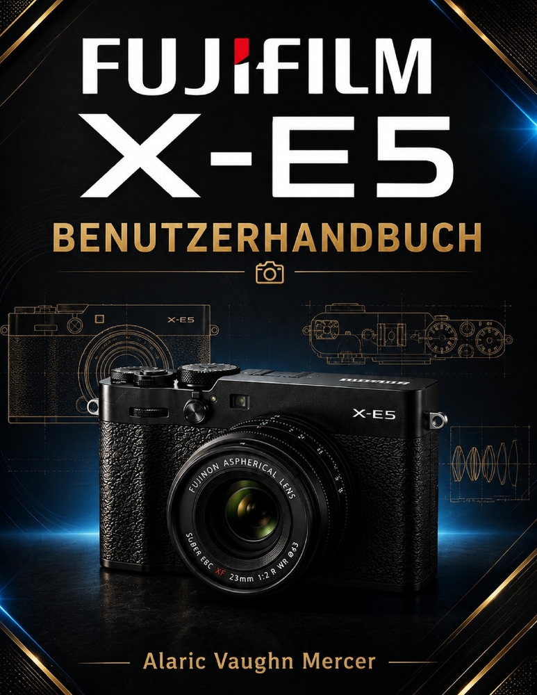 Fujifilm X-E5 Benutzerhandbuch: Meistern Sie Fotografie, fortgeschrittene Kameraeinstellungen, Filmsimulationen, Autofokus, Videoerstellung, benutzerd cover