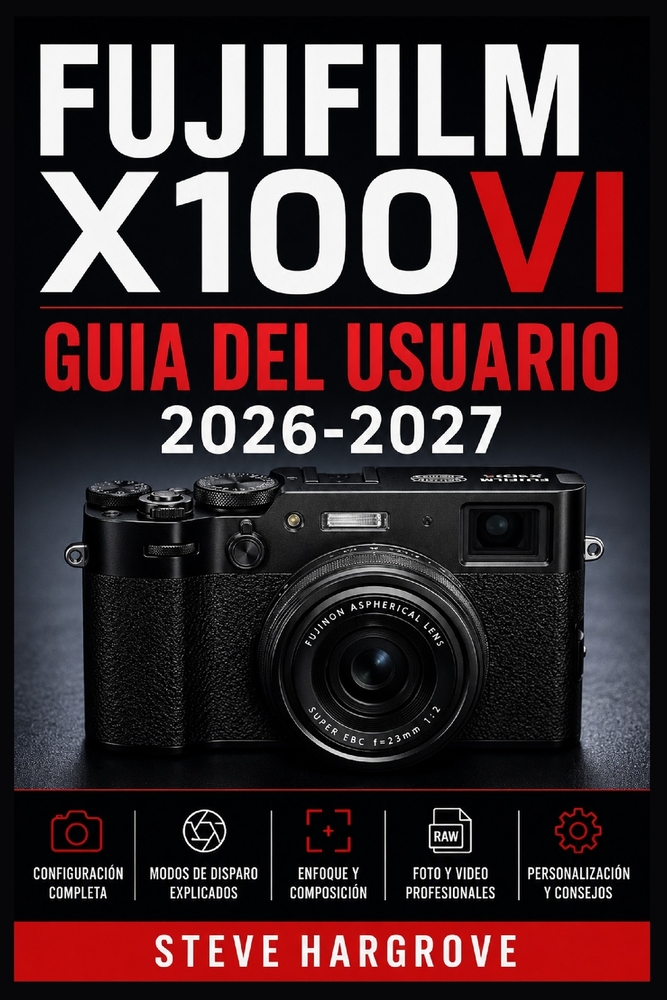Fujifilm X100VI Guia del Usuario 2026-2027: Domina los Ajustes, Simulaciones de Pelicula y Fotografia Callejera para Obtener Resultados Profesionales cover