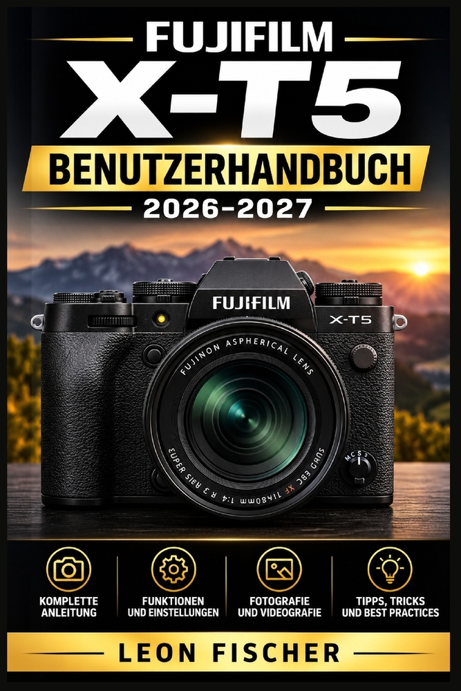 Fujifilm X-T5 Benutzerhandbuch 2026-2027: Das vollständige Praxishandbuch zur Einrichtung, Bedienung und Meisterung aller Kamerafunktionen - für Einst cover