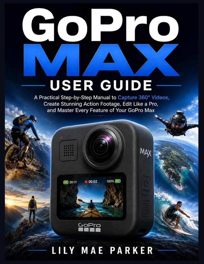 GoPro Max User Guide: A Practical Step-by-Step Manual to Capture 360° Videos, Create Stunning Action Footage, Edit Like a Pro, and Master Every Featur cover