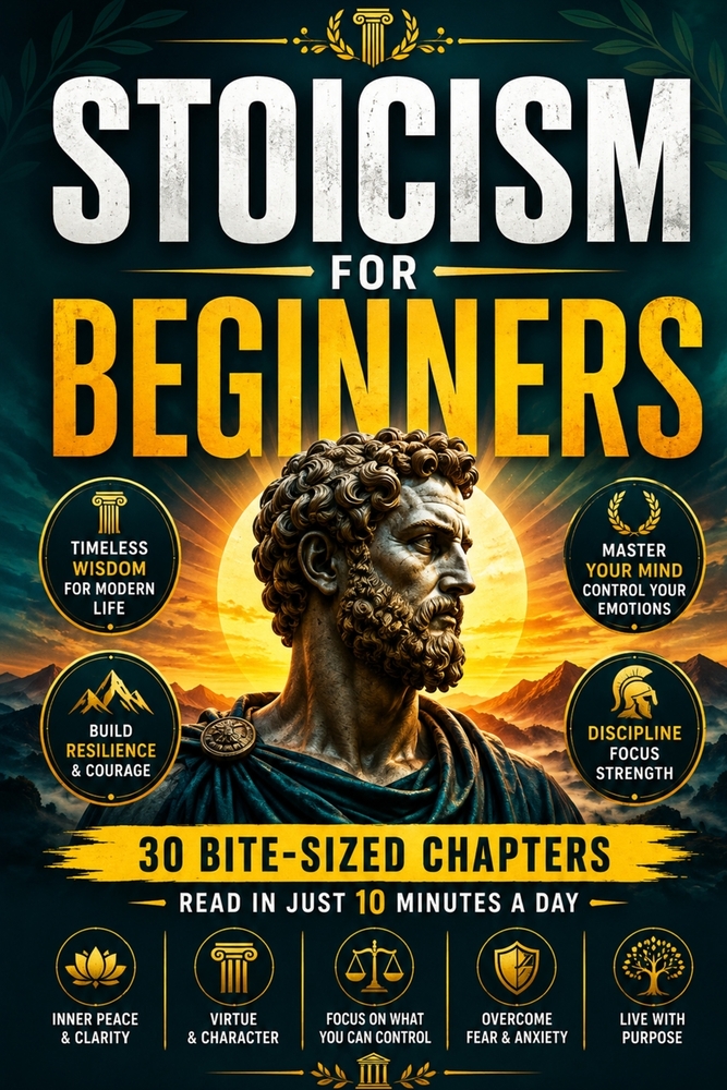 Stoicism for Beginners: Discover the Philosophy of the Stoics, Marcus Aurelius, Seneca & Epictetus, Resilience, Self-Discipline, Emotional Mastery, Vi cover