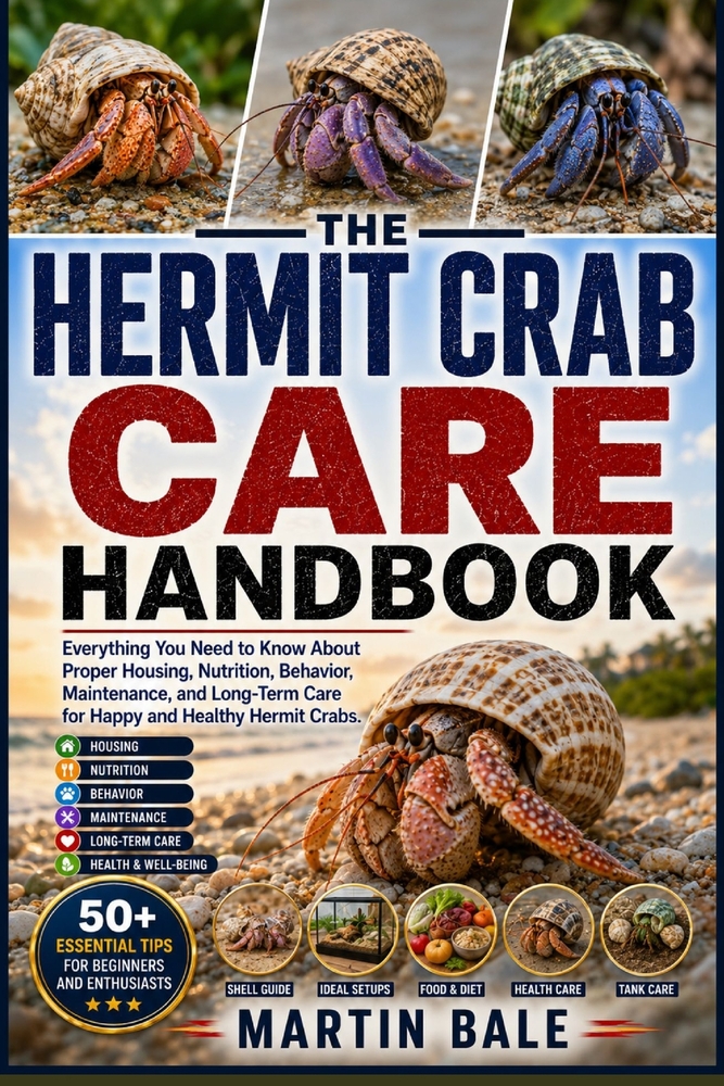 Hermit Crab Care Handbook: Everything You Need to Know About Proper Housing, Nutrition, Behavior, Maintenance, and Long-Term Care for Happy and Health cover