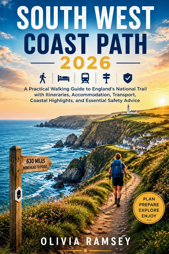 South West Coast Path 2026: A Practical Walking Guide to England's National Trail with Itineraries, Accommodation, Transport, Coastal Highlights, and cover