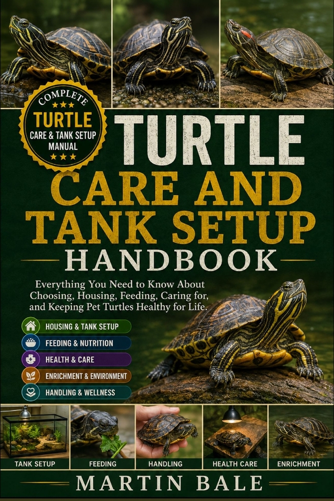Turtle Care and Tank Setup Handbook: Everything You Need to Know About Choosing, Housing, Feeding, Caring for, and Keeping Pet Turtles Healthy for Lif cover